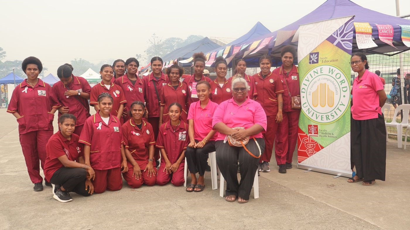 DWU Nursing Students Promote Community Health at Pinktober Bilum Festival