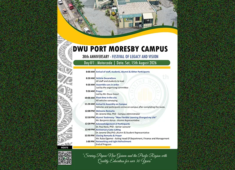 DWU Port Moresby Campus - Motorcade Program