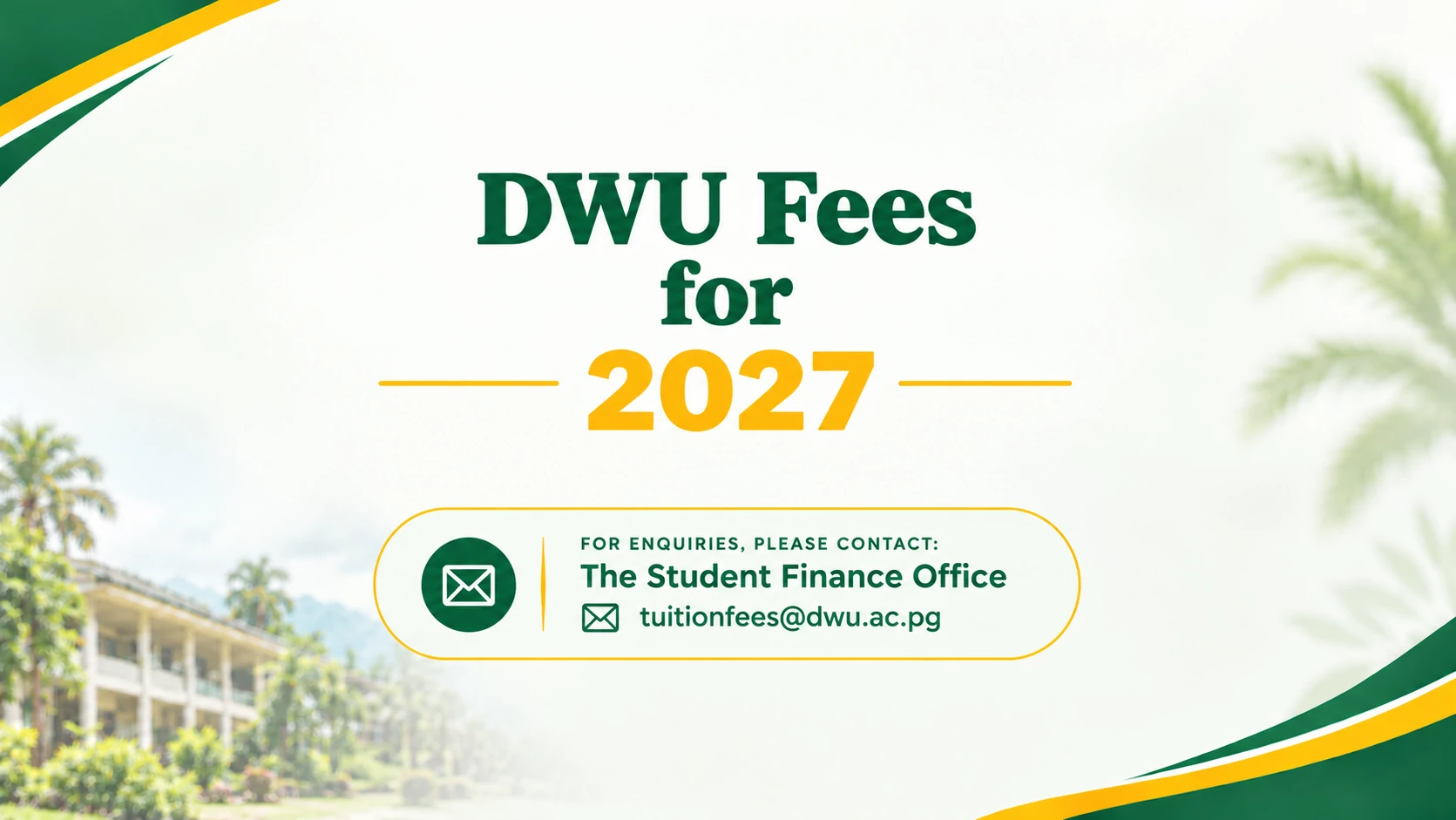 DWU Fees for 2027